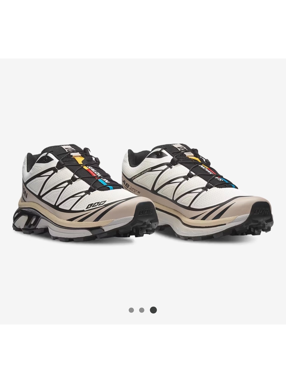 Salomon Men’s XT-6 - Silver Cloud/Black/Vanilla Ice - Picture 3 of 3